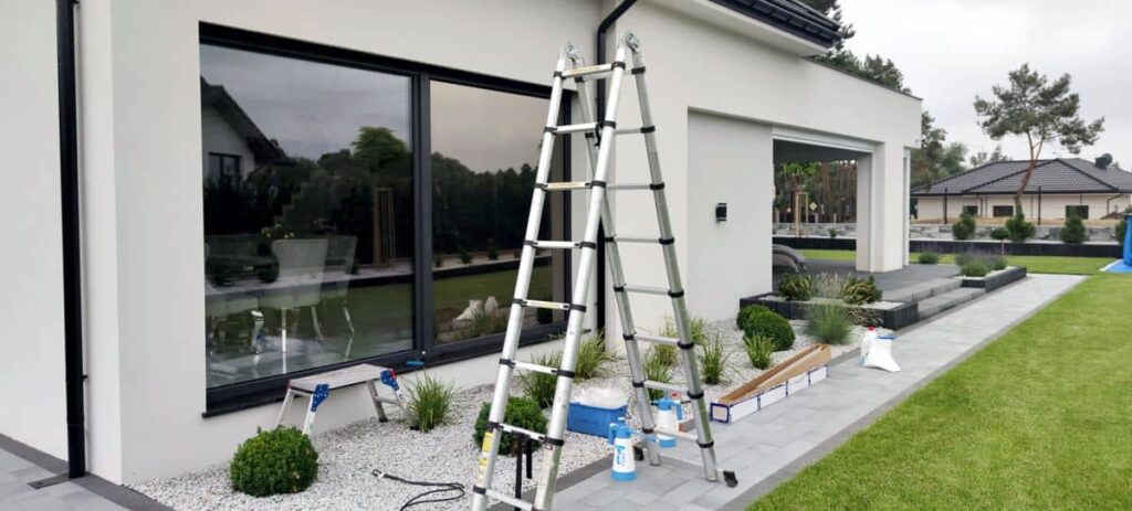 Sun control window film in private house